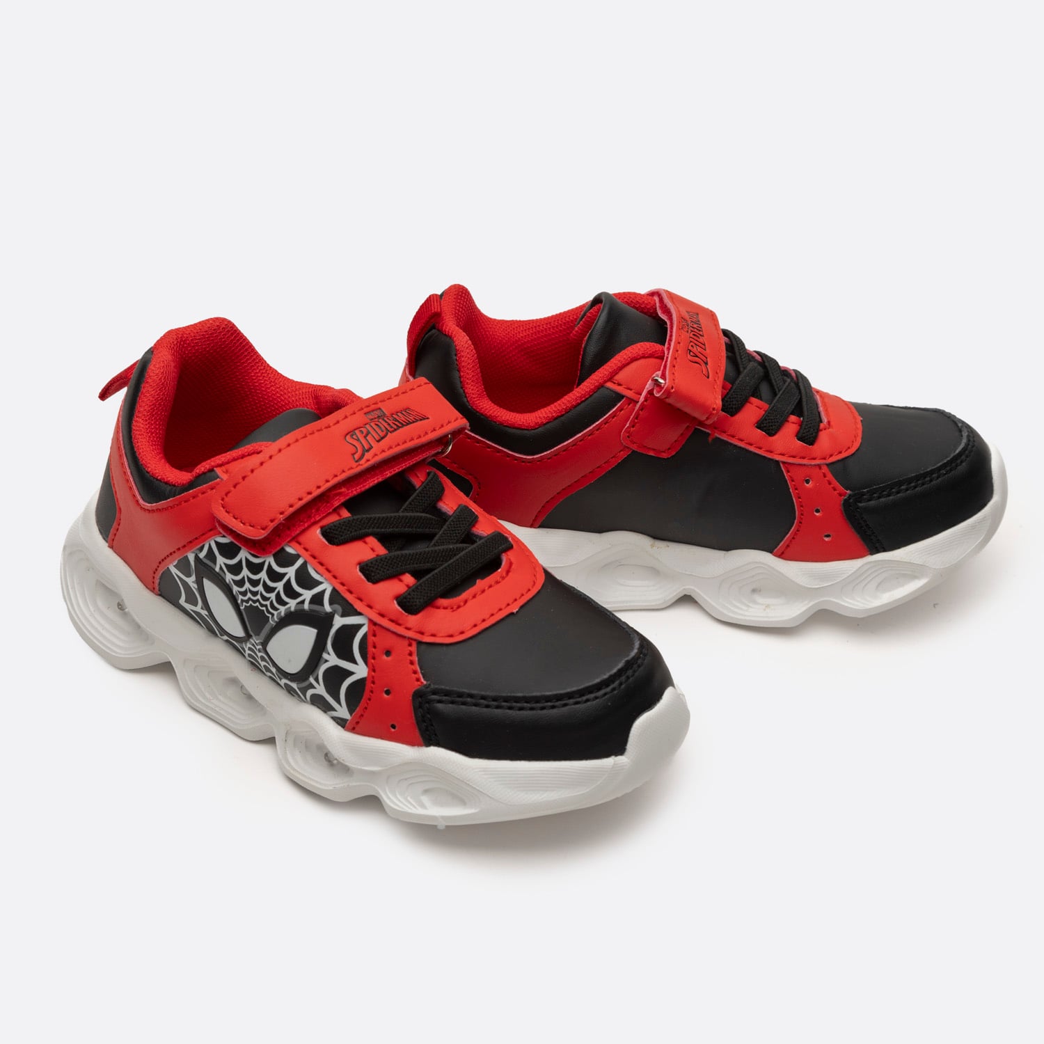 ZAPATILLAS NIÑO MARVEL CASUALES NEGRO LUCES OJOS SPIDERMAN - 4