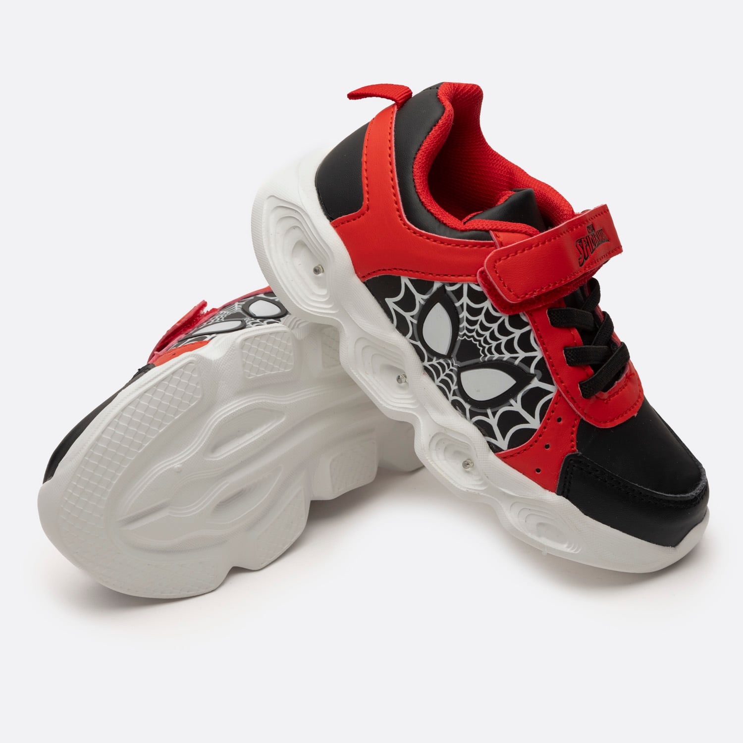 ZAPATILLAS NIÑO MARVEL CASUALES NEGRO LUCES OJOS SPIDERMAN - 5
