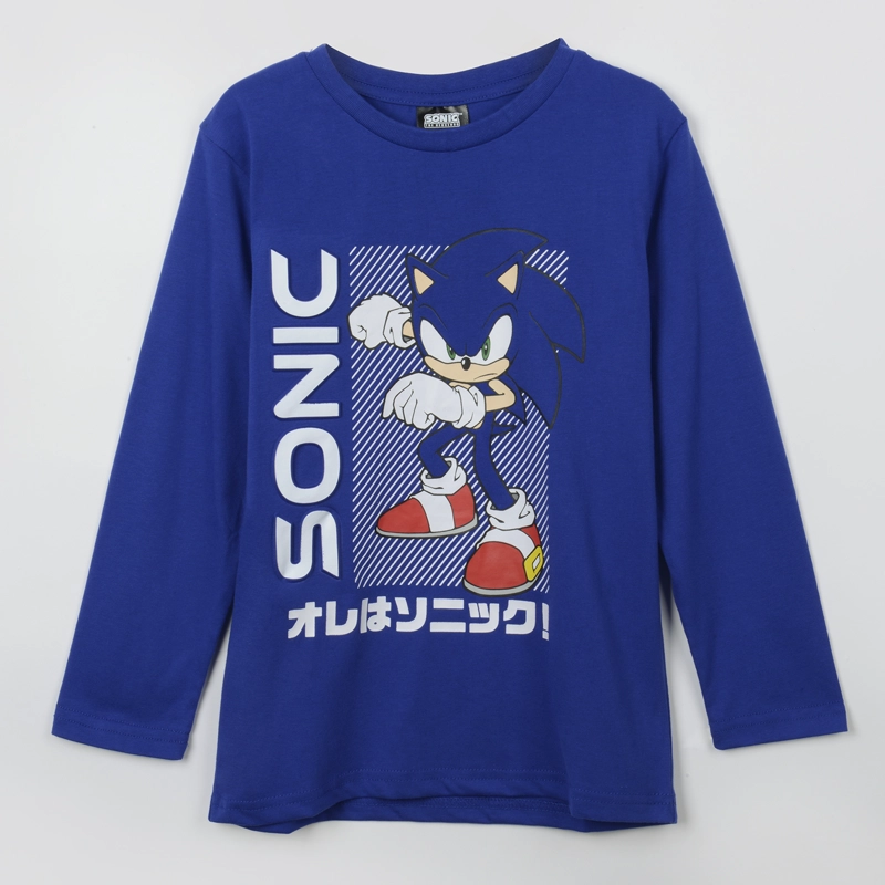POLERA MANGA LARGA NIÑO AZUL SONIC - 2