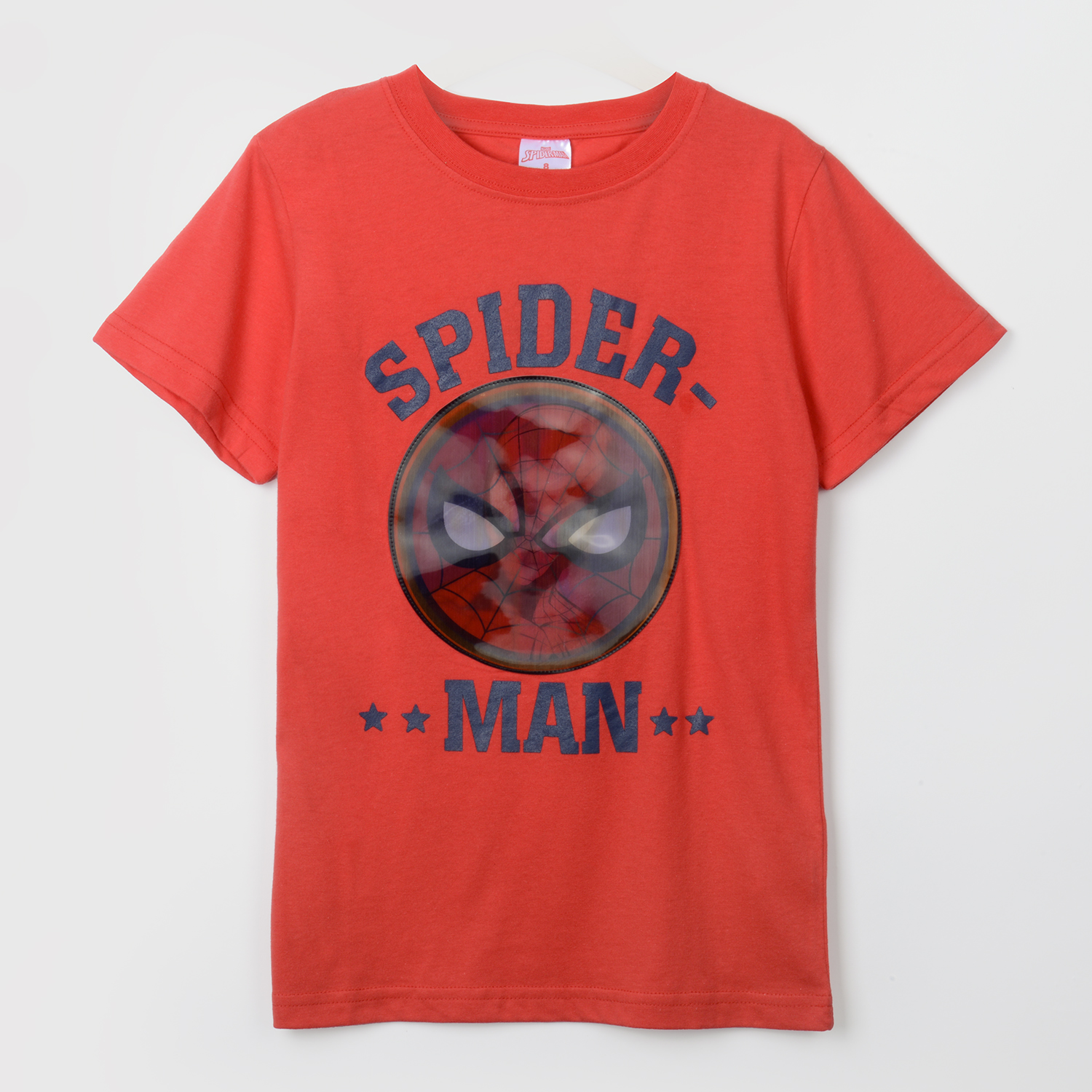 POLERA MANGA CORTA NIÑO MARVEL ROJO HOLOGRAMA SPIDERMAN - 1