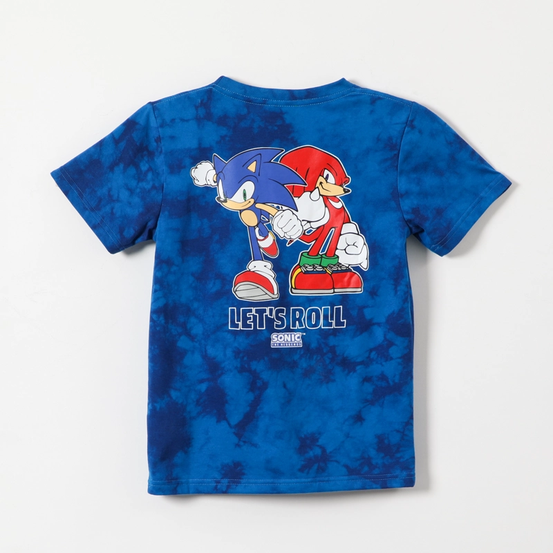 POLERA MANGA CORTA ALGODÓN NIÑO SONIC AZUL TIE DYE - 2
