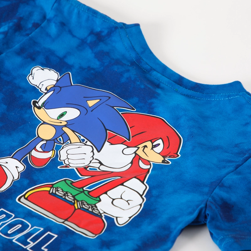 POLERA MANGA CORTA ALGODÓN NIÑO SONIC AZUL TIE DYE - 3