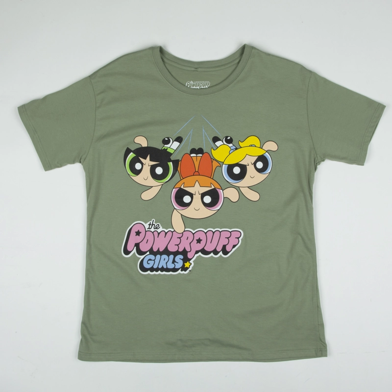POLERAS MANGA CORTA MUJER VOLANDO VERDE CHICAS SUPERPODEROSA - 1
