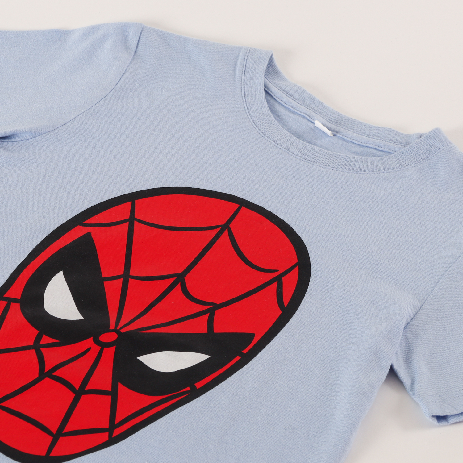 POLERA MANGA CORTA NIÑO MARVEL CELESTE SPIDERMAN - 2