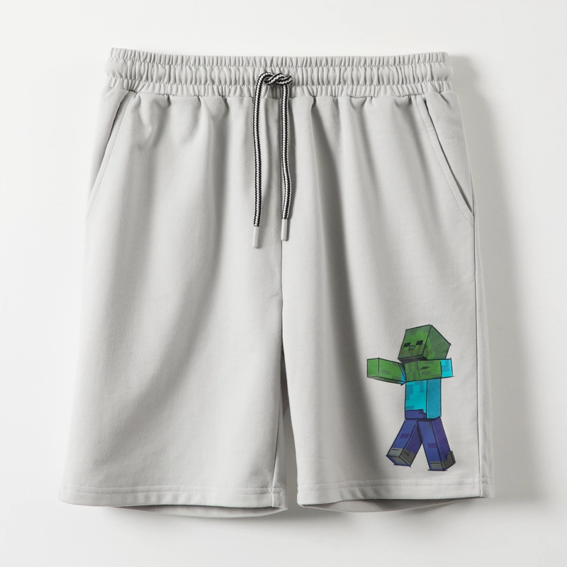 SHORT NIÑO MINECRAFT GRIS CREEPER I - 1