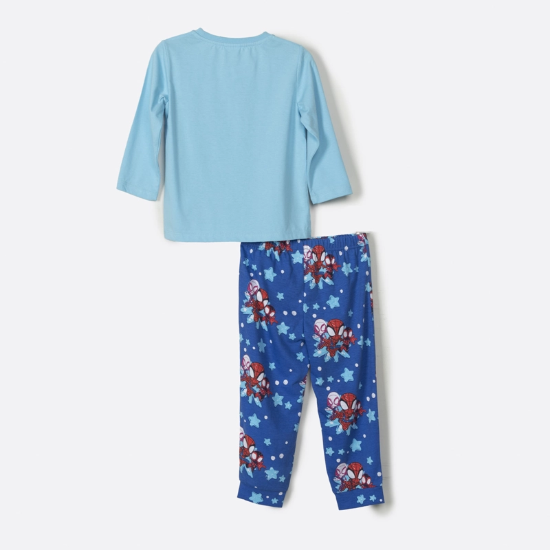 PIJAMA NIÑO MARVEL CELESTE LARGO SPIDEY SPIDERMAN - 2
