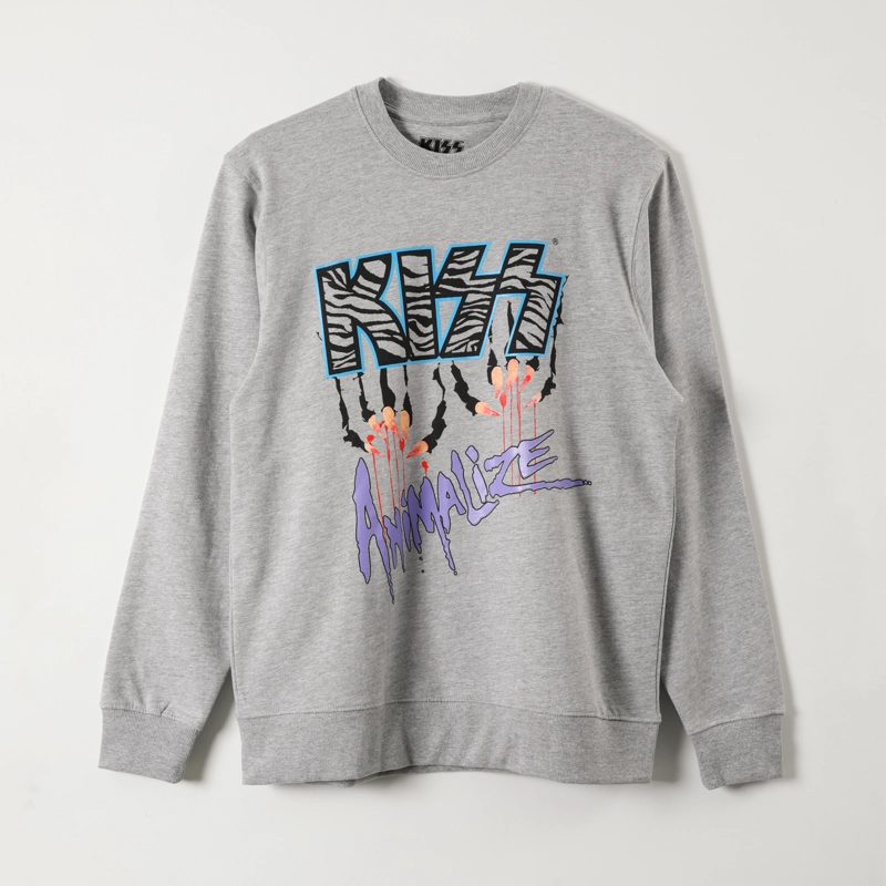 POLERON CERRADO MUJER LOGO GRIS KISS - 1