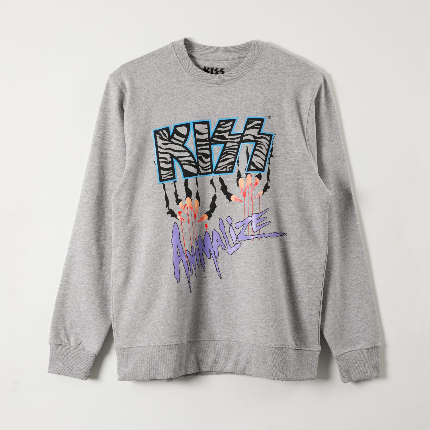 POLERON CERRADO MUJER LOGO GRIS KISS - 1