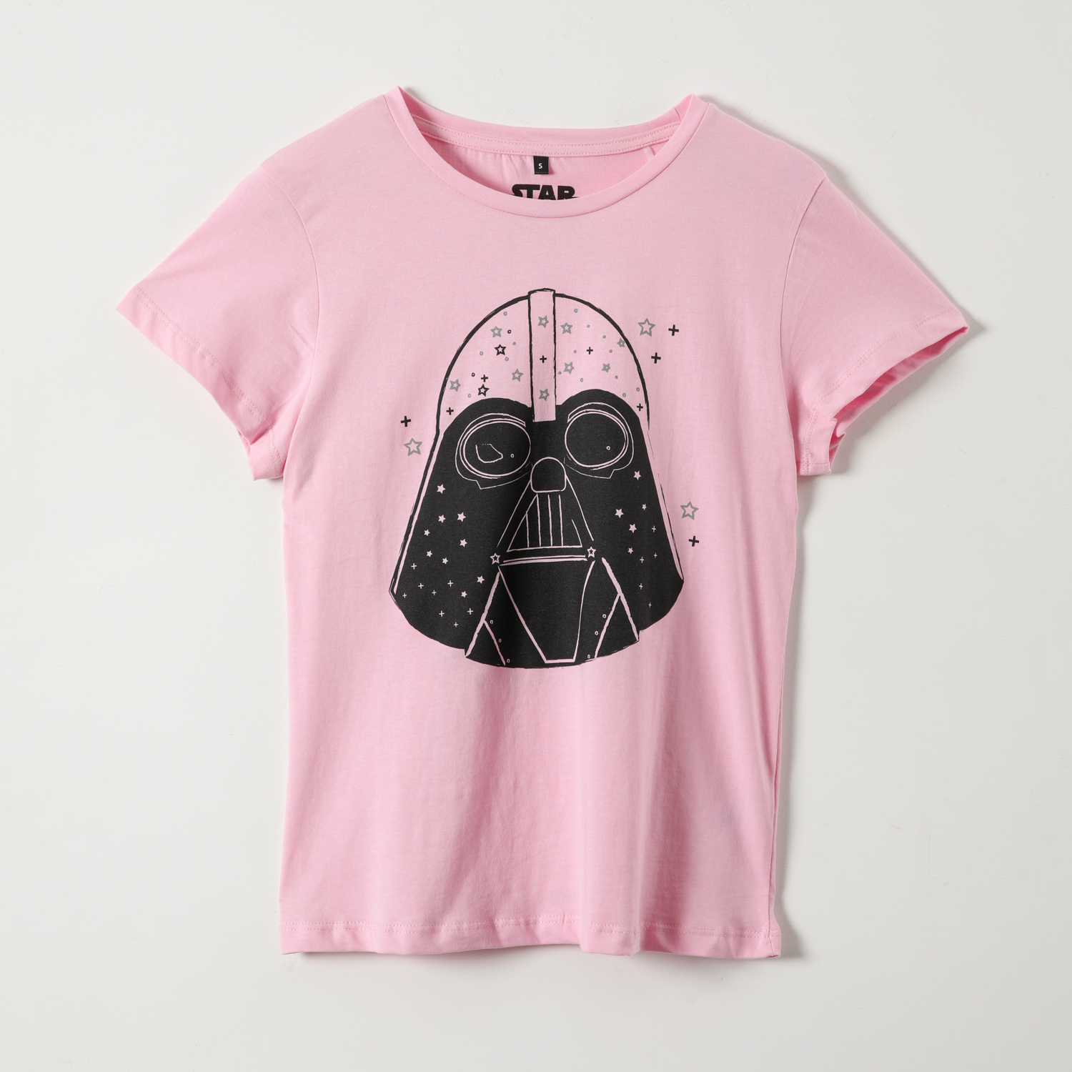 POLERA MANGA CORTA MUJER DARTH VADER ROSADO STAR WARS - 1