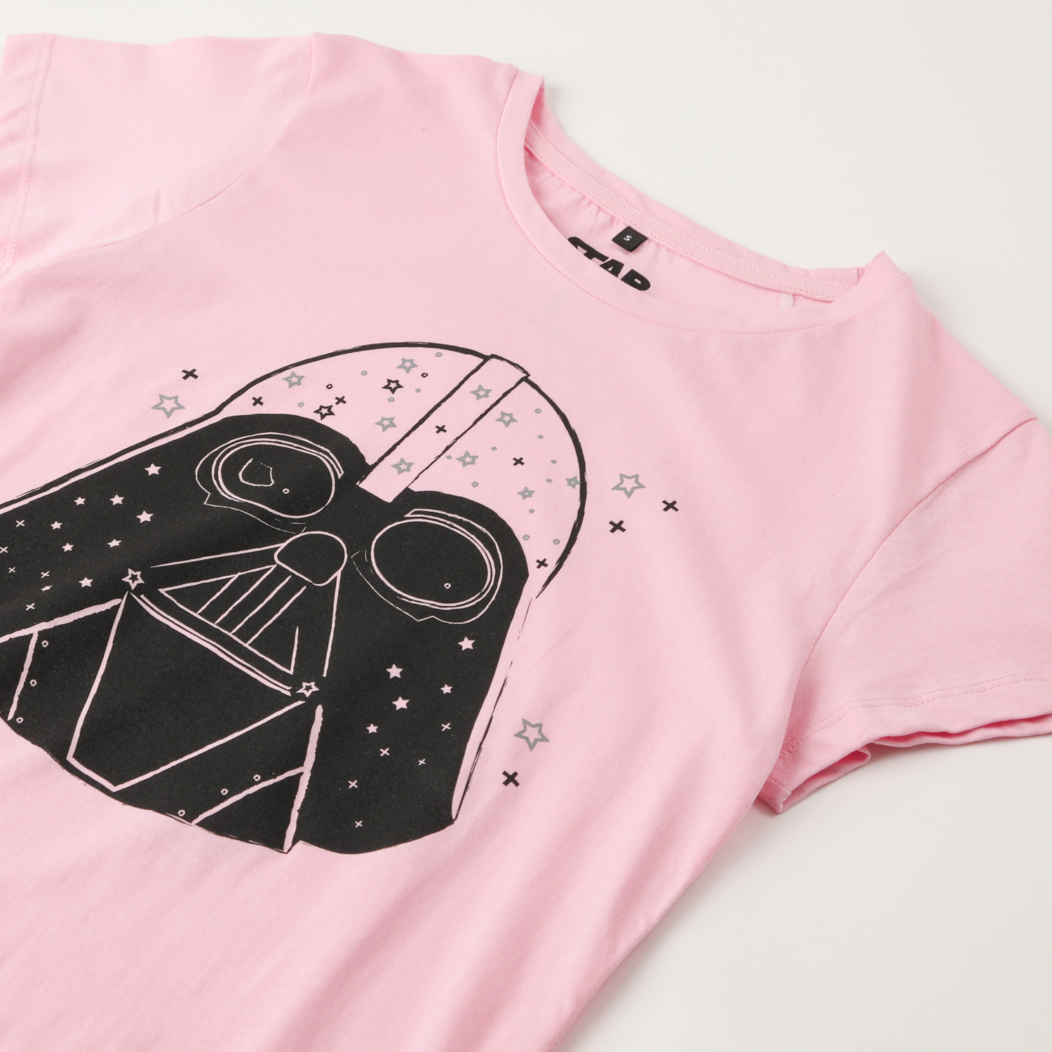 POLERA MANGA CORTA MUJER DARTH VADER ROSADO STAR WARS - 2