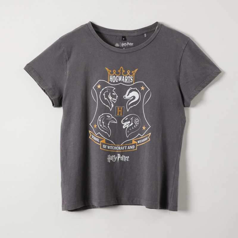 POLERA MANGA CORTA MUJER ESCUDO NEGRO HARRY POTTER - 1