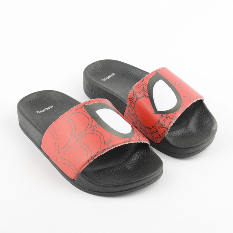 SANDALIA SLIDE NIÑO OJOS SPIDERMAN NEGRO MARVEL - 2