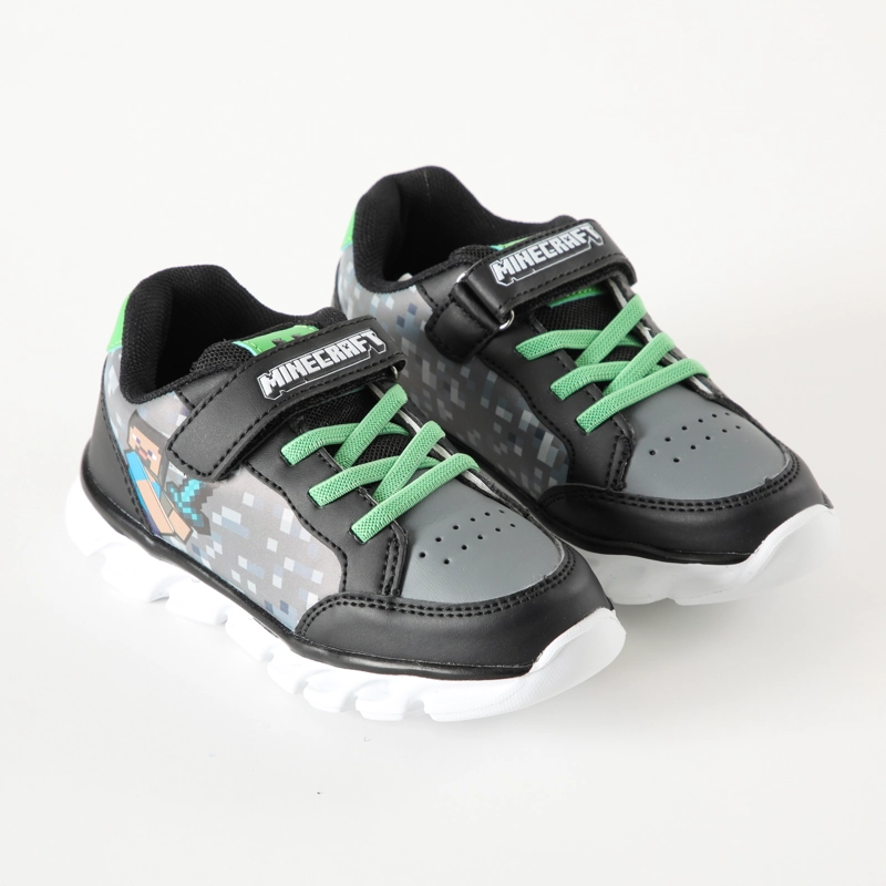 ZAPATILLAS CON LUCES NIÑO ESPADA NEGRO MINECRAFT - 2