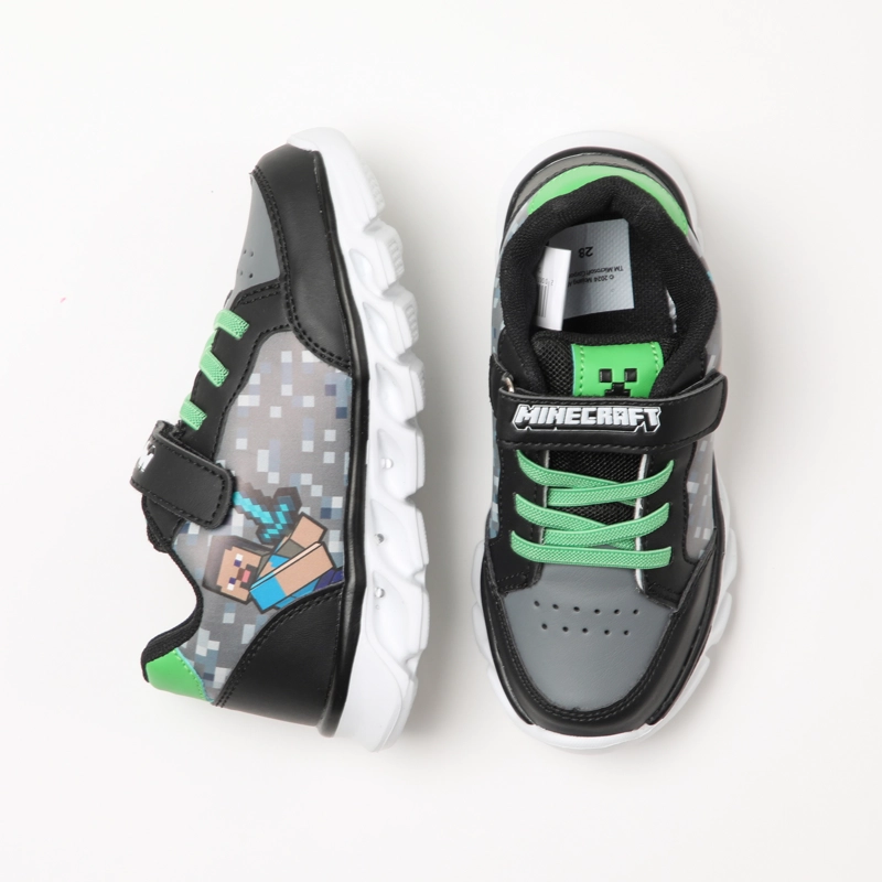 ZAPATILLAS CON LUCES NIÑO ESPADA NEGRO MINECRAFT - 3