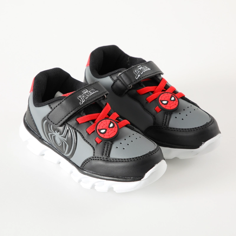 ZAPATILLAS CON LUCES NIÑO ARAÑA SPIDERMAN NEGRO MARVEL - 2