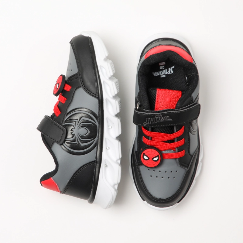 ZAPATILLAS CON LUCES NIÑO ARAÑA SPIDERMAN NEGRO MARVEL - 4