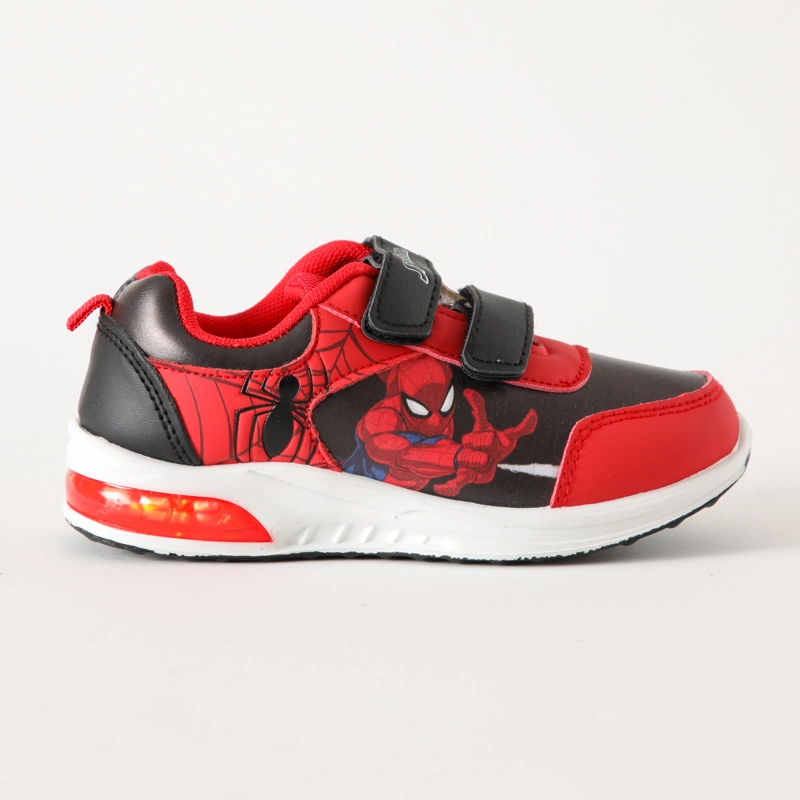 ZAPATILLAS CON LUCES NIÑO ACCION SPIDERMAN ROJO MARVEL - 1