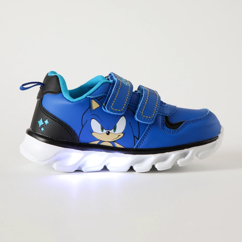 ZAPATILLAS CON LUCES NIÑO ENOJADO AZUL SONIC - 1