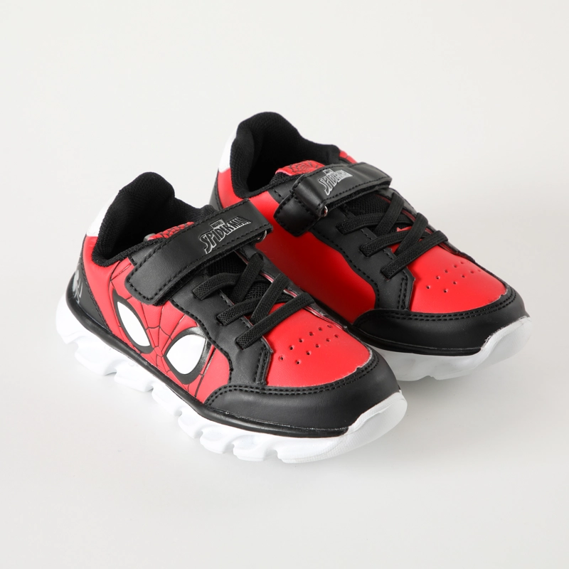 ZAPATILLAS CON LUCES NIÑO PERSONAJE SPIDERMAN ROJO MARVEL - 2