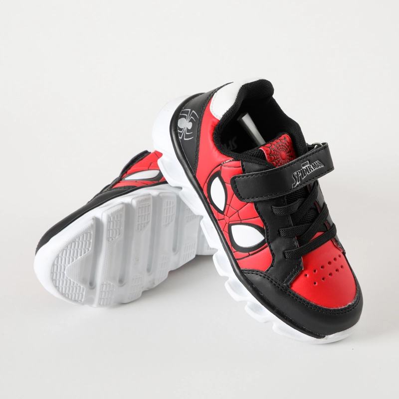 ZAPATILLAS CON LUCES NIÑO PERSONAJE SPIDERMAN ROJO MARVEL - 3