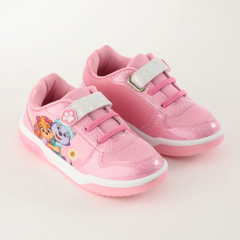 ZAPATILLAS CON LUCES NIÑA FLORES ROSADO PAW PATROL - 2