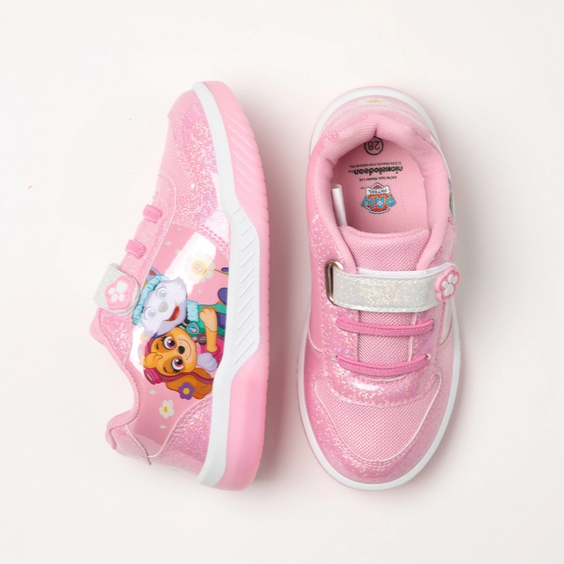 ZAPATILLAS CON LUCES NIÑA FLORES ROSADO PAW PATROL - 4
