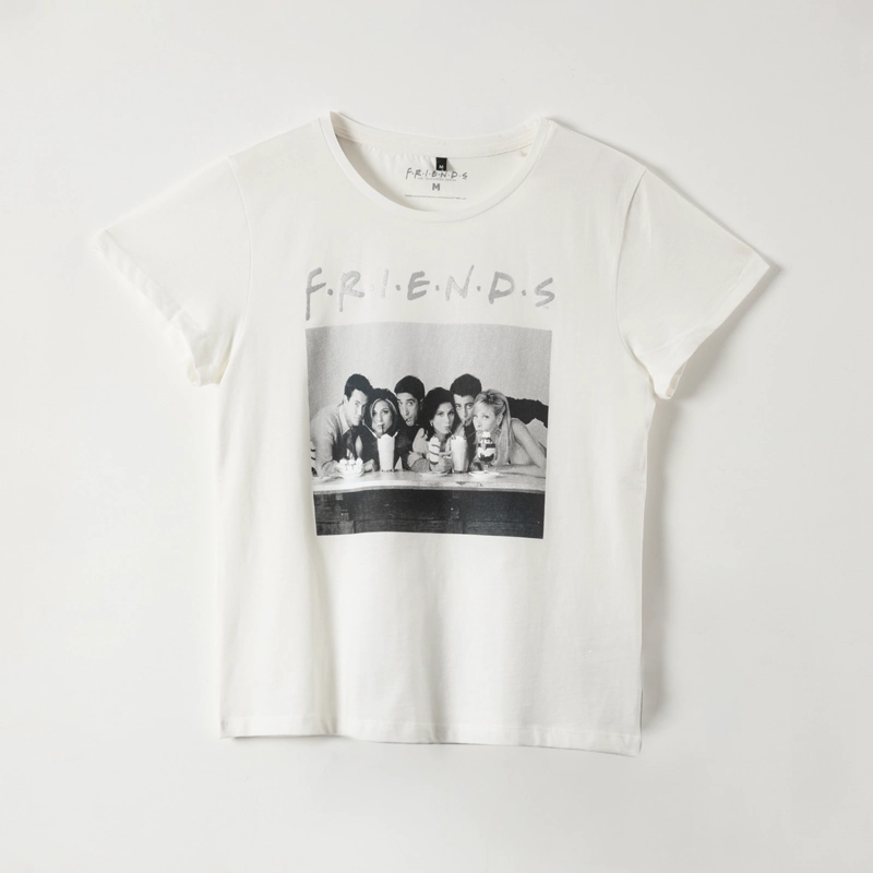 POLERA MANGA CORTA MUJER FOTO BLANCO FRIENDS - 1