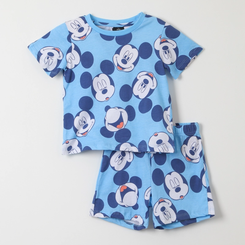 PIJAMA CORTO NIÑO MICKEY FULL PRINT CELESTE DISNEY - 1