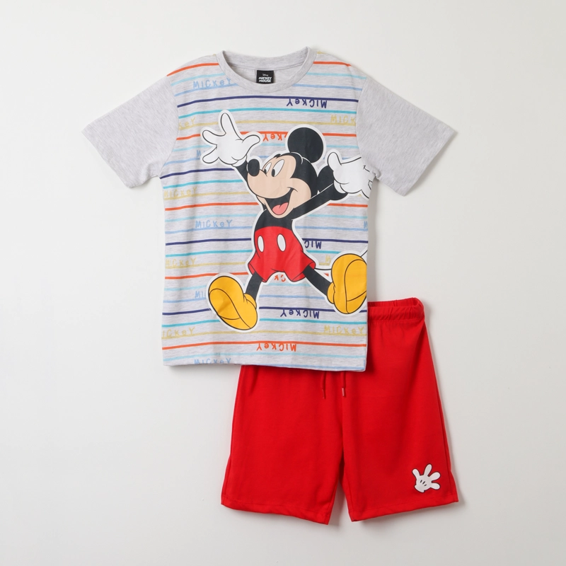 PIJAMA CORTO NIÑO MICKEY ALEGRE GRIS DISNEY - 1