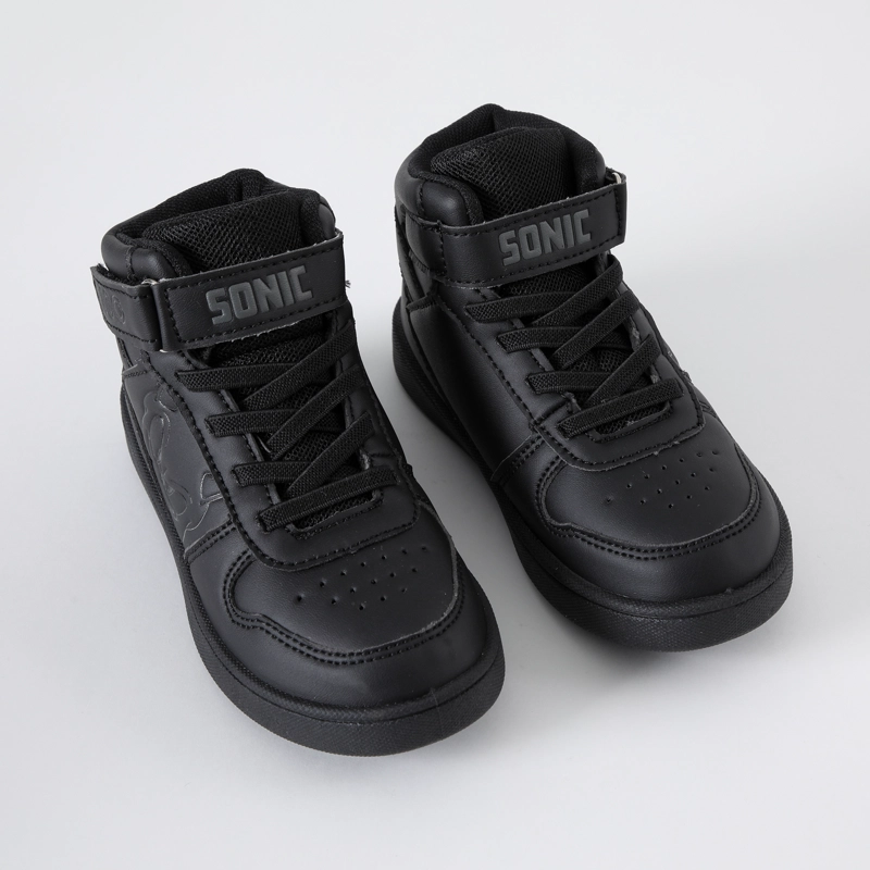ZAPATILLAS ESCOLAR NIÑO CAÑA NEGRO SONIC - 2