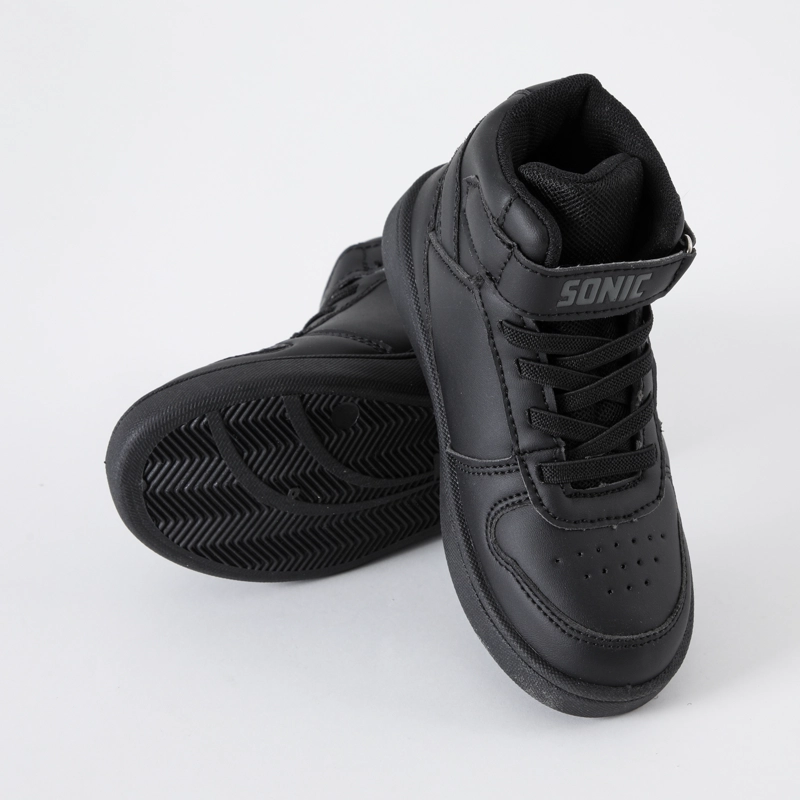 ZAPATILLAS ESCOLAR NIÑO CAÑA NEGRO SONIC - 4