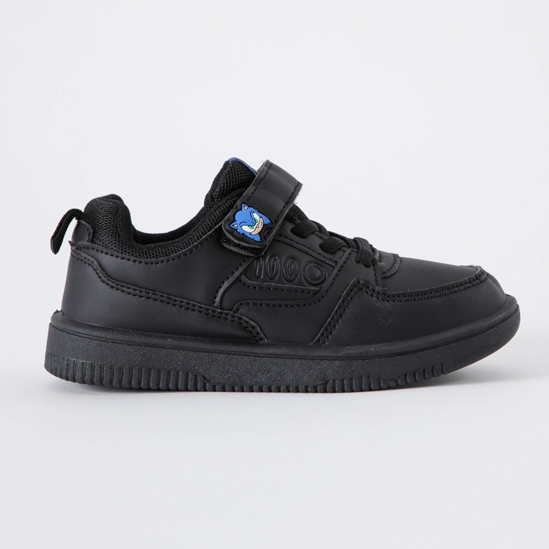 ZAPATILLAS ESCOLAR NIÑO NUMBER NEGRO SONIC - 1