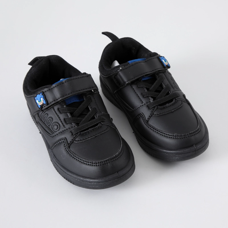 ZAPATILLAS ESCOLAR NIÑO NUMBER NEGRO SONIC - 2
