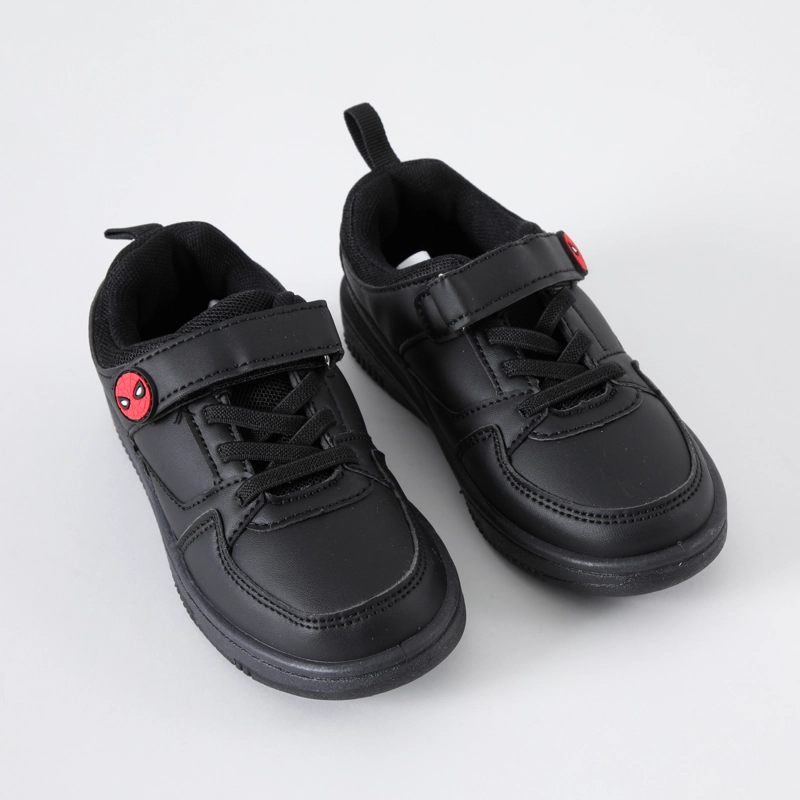 ZAPATILLAS ESCOLAR NIÑO SPIDERMAN LOGO NEGRO MARVEL - 1