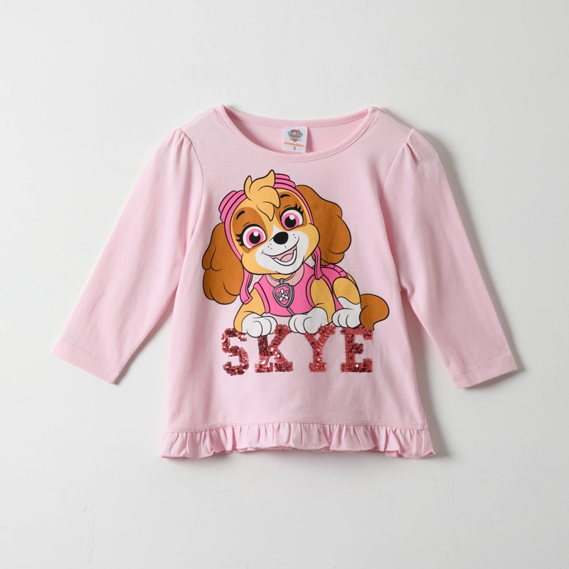 POLERA MANGA LARGA NIÑA PAW PATROL ROSADO HAPPY - 1