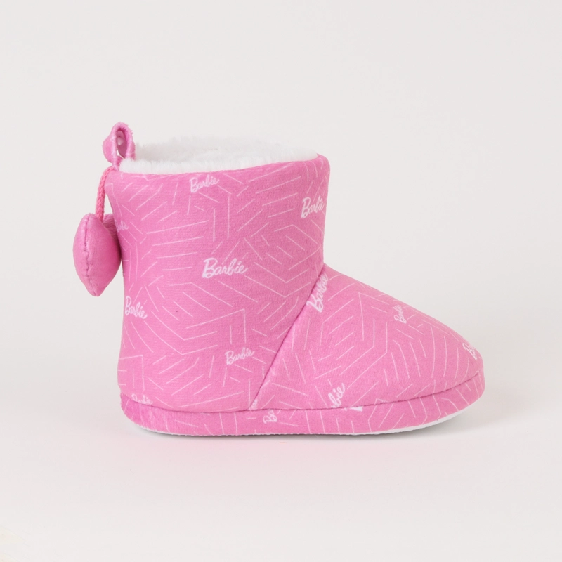 PANTUFLA NIÑA BARBIE ROSADO POMPOM - 2
