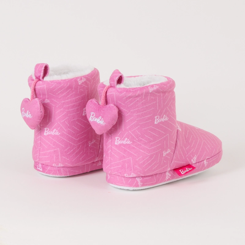 PANTUFLA NIÑA BARBIE ROSADO POMPOM - 3