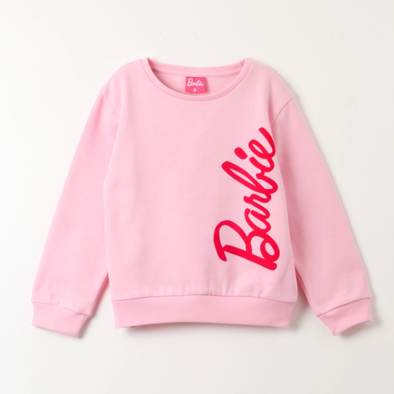POLERÓN NIÑA BARBIE ROSADO CERRADO BIG LOGO - 1