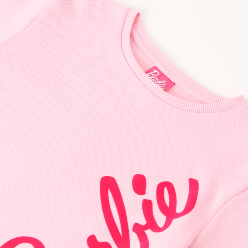 POLERÓN NIÑA BARBIE ROSADO CERRADO BIG LOGO - 2