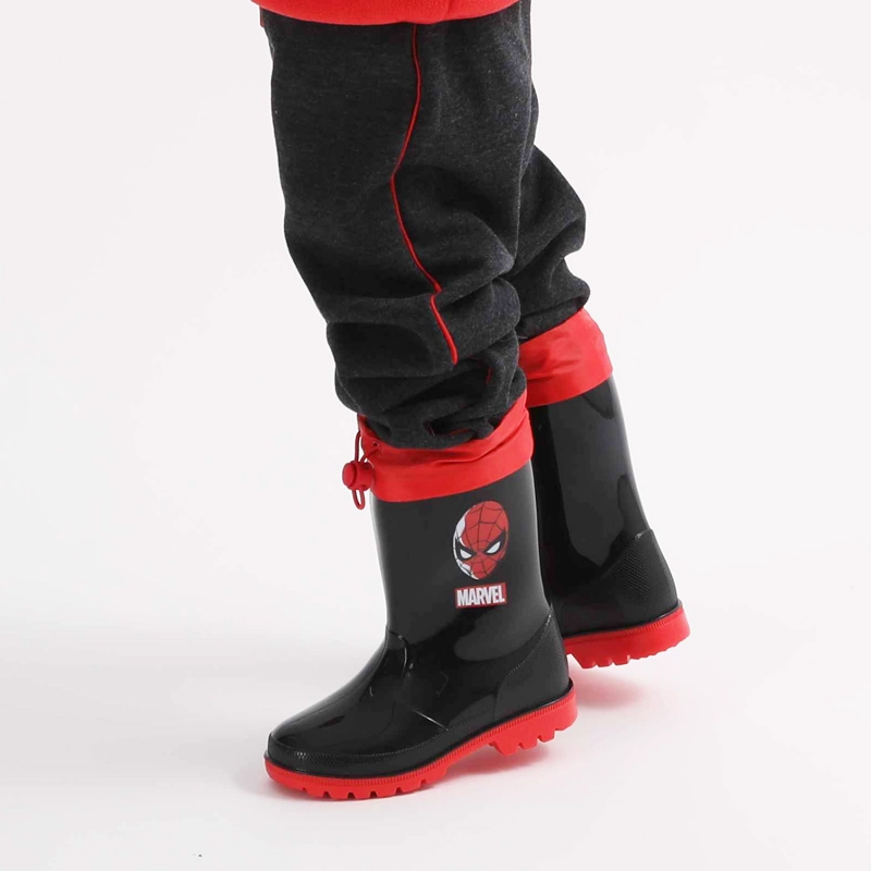 BOTA DE AGUA CON CHIPORRO NIÑO SPIDERMAN MASK NEGRO MARVEL - 1