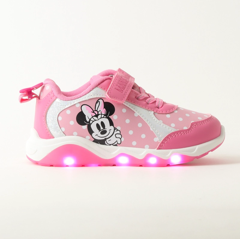 ZAPATILLAS CON LUCES NIÑA MINNIE DOTS ROSADO DISNEY - 2