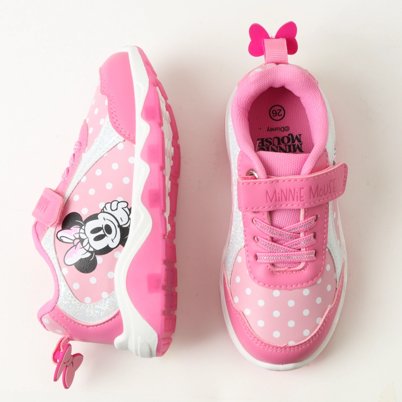 ZAPATILLAS CON LUCES NIÑA MINNIE DOTS ROSADO DISNEY - 4