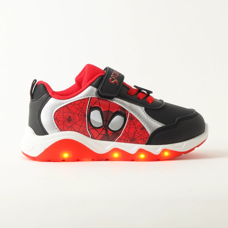 ZAPATILLAS CON LUCES NIÑO SPIDERMAN DETAILS ROJO MARVEL - 1
