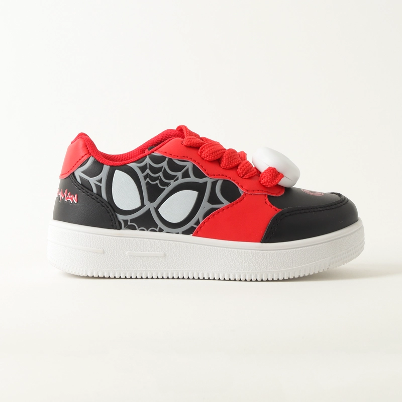 ZAPATILLAS NIÑO LUCES EN CORDONES SPIDERMAN RED NEGRO MARVEL - 1