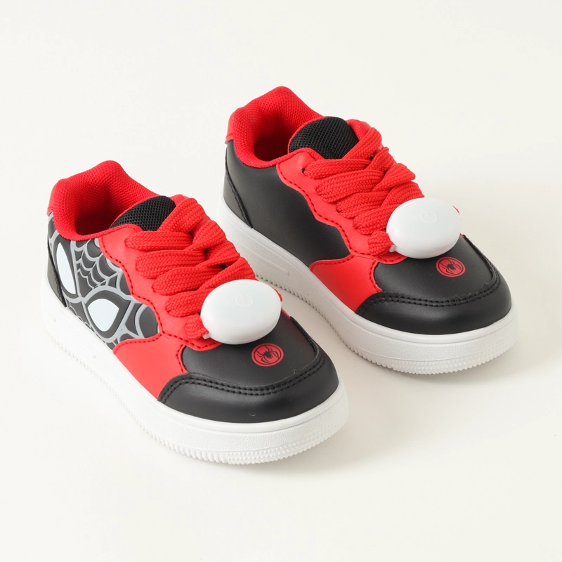 ZAPATILLAS NIÑO LUCES EN CORDONES SPIDERMAN RED NEGRO MARVEL - 2