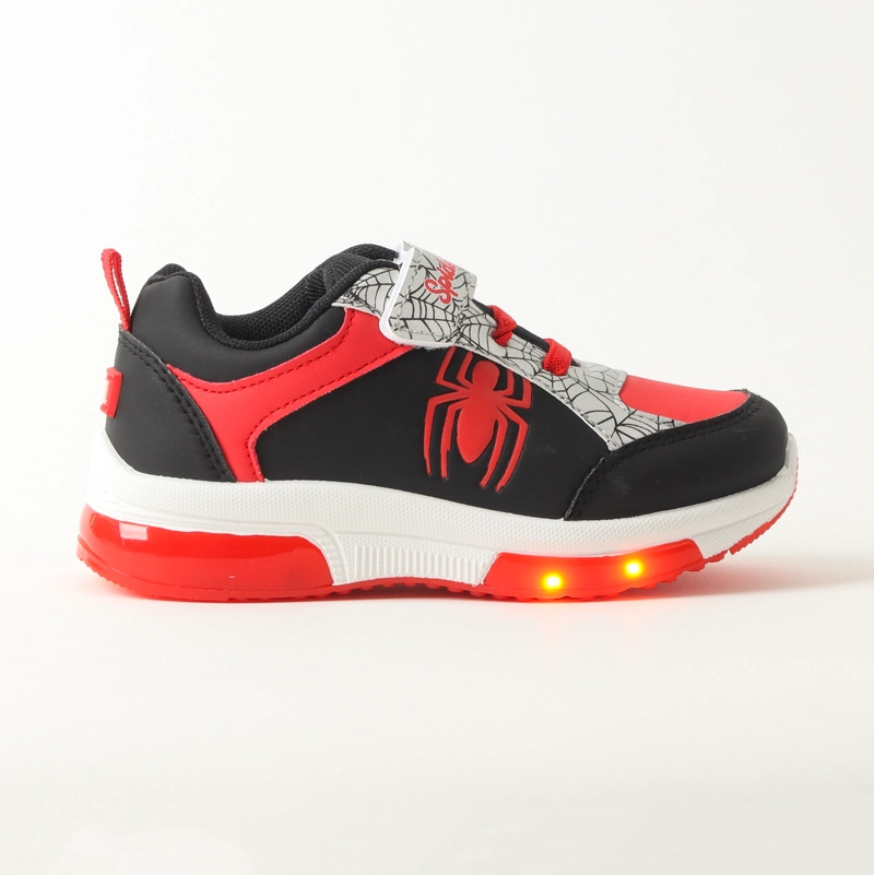 ZAPATILLAS CON LUCES NIÑO SPIDERMAN SPIDER NEGRO MARVEL - 1