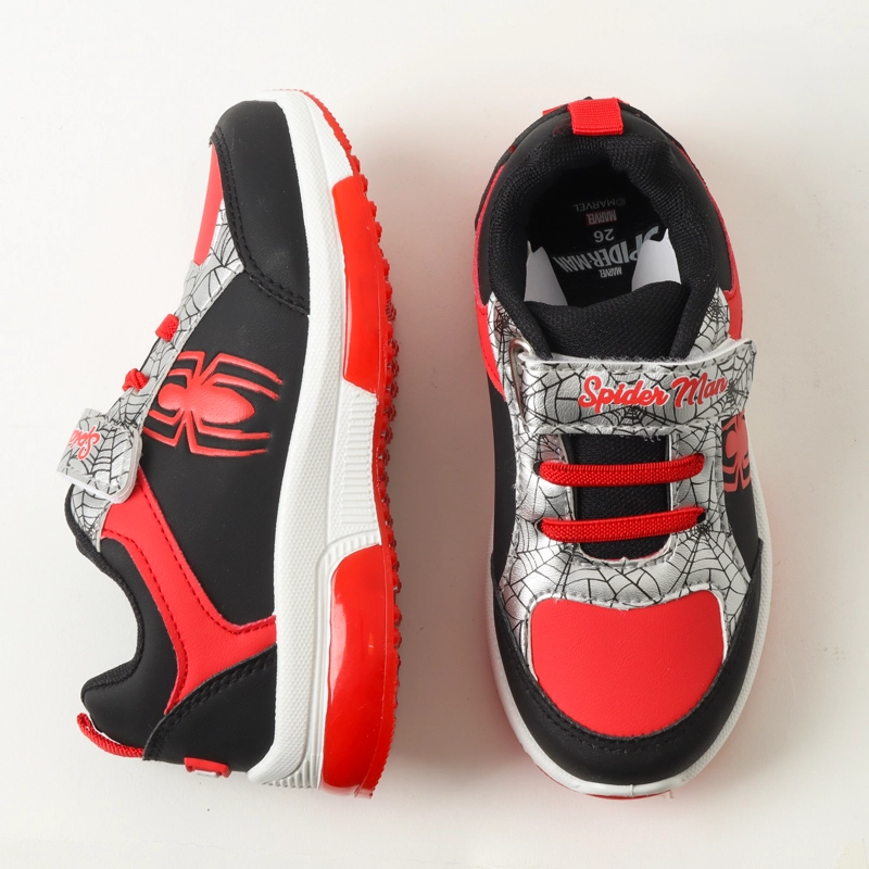 ZAPATILLAS CON LUCES NIÑO SPIDERMAN SPIDER NEGRO MARVEL - 3