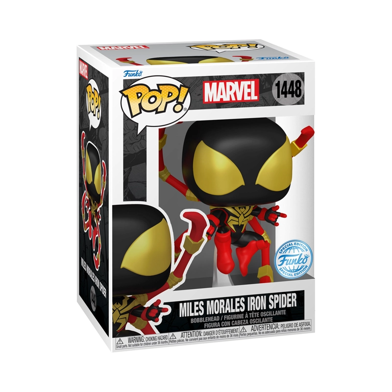 FIGURA COLECCIONABLE FUNKO POP MILES MORALES IRON SPIDER MARVEL CHASE 1448 - 2