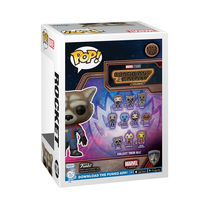FIGURA COLECCIONABLE FUNKO POP ROCKET MARVEL 1202 - 3