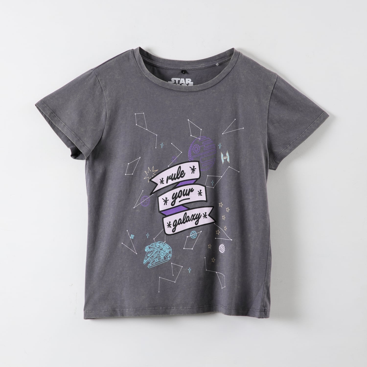 POLERA MUJER STAR WARS GRIS RULE YOUR GALAXY - 1